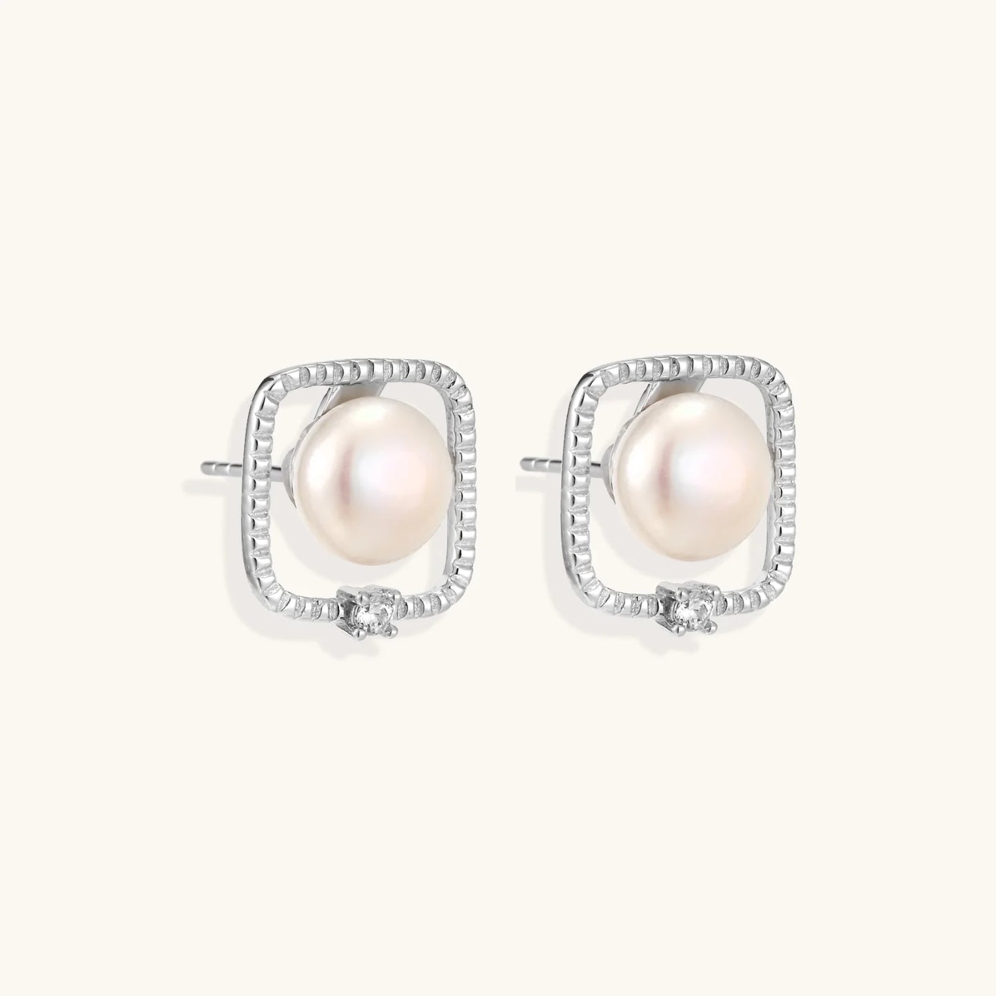 Pearl Halo Studs