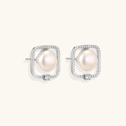 Pearl Halo Studs