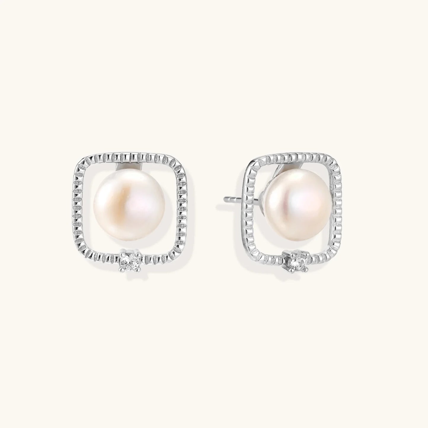 Pearl Halo Studs
