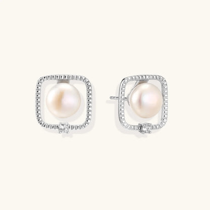 Pearl Halo Studs