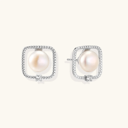 Pearl Halo Studs