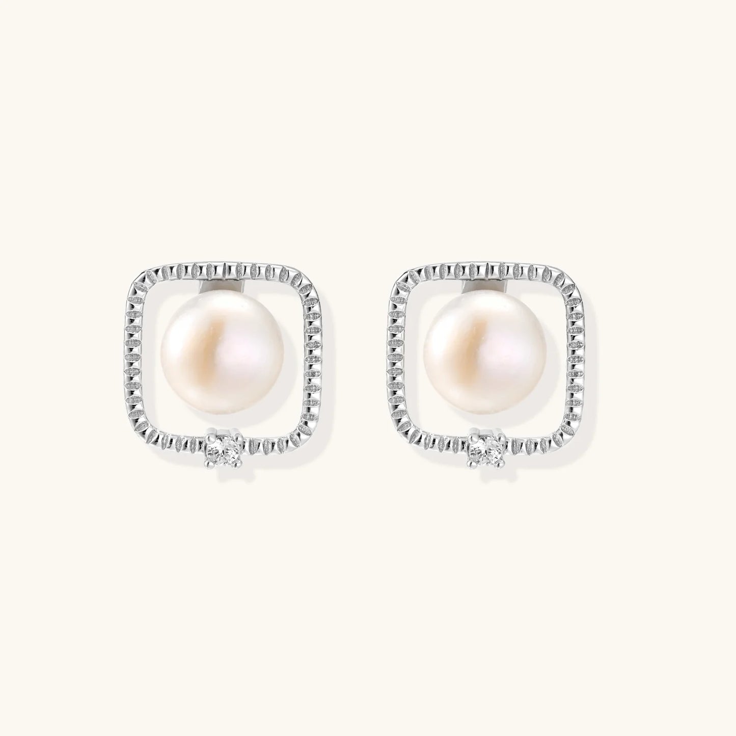 Pearl Halo Studs