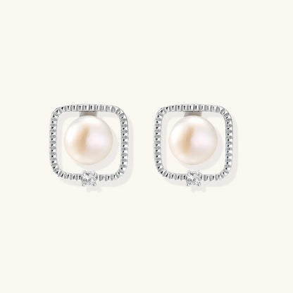 Pearl Halo Studs