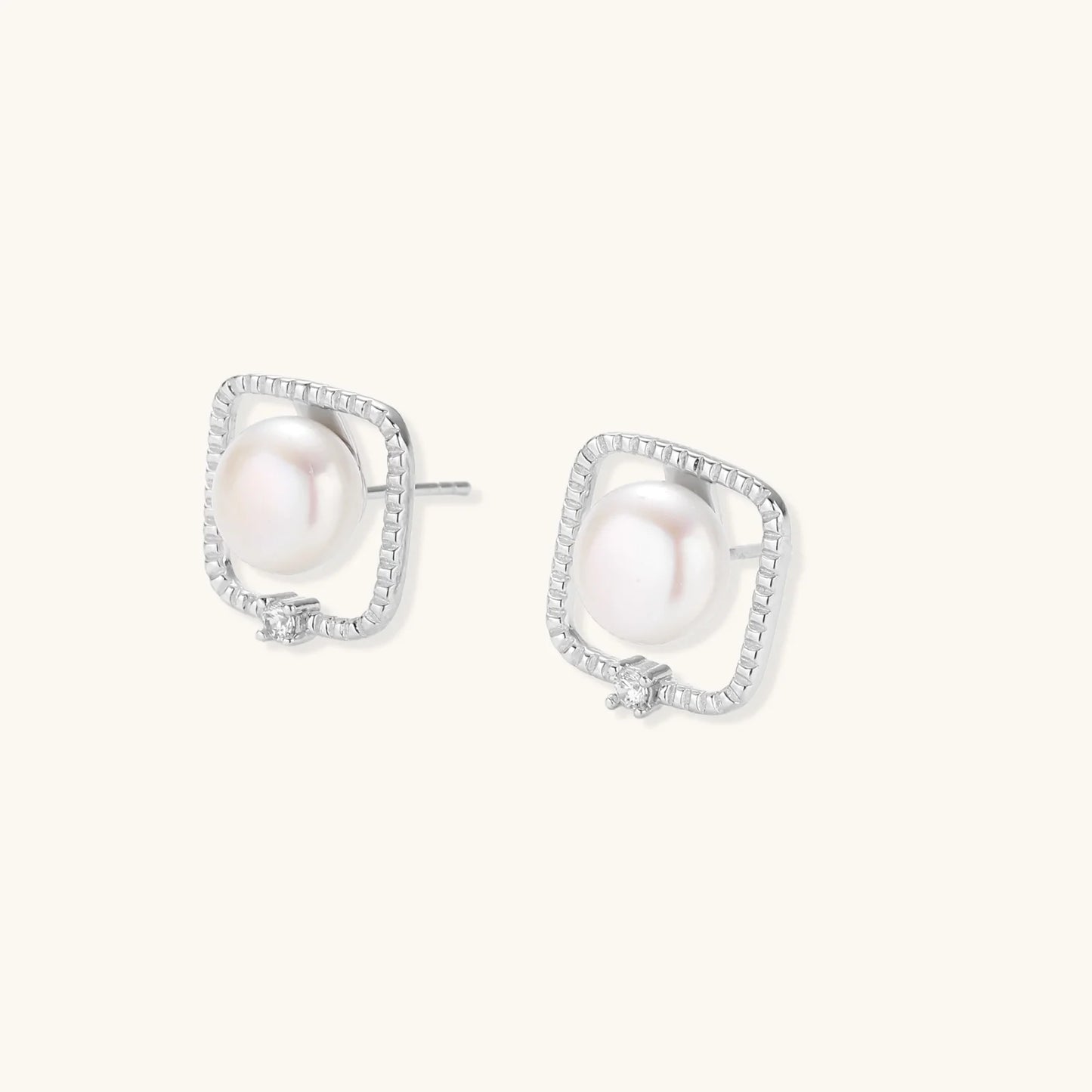 Pearl Halo Studs