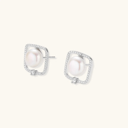 Pearl Halo Studs