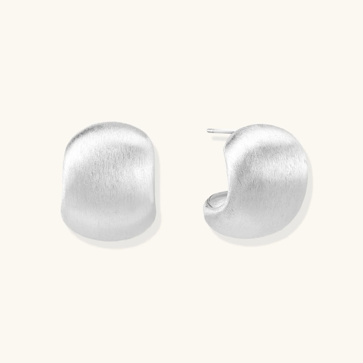 Brushed Silver Studs