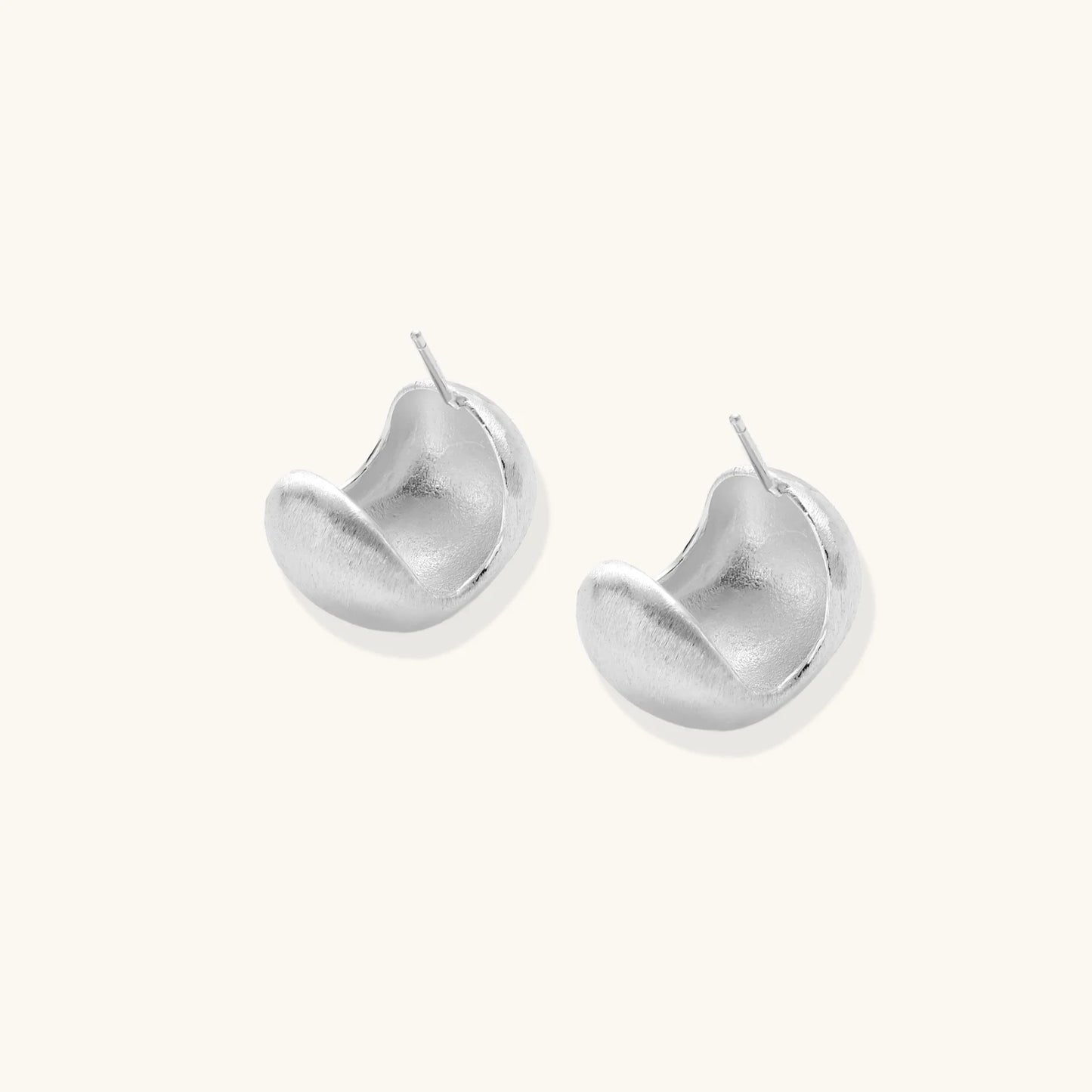 Brushed Silver Studs