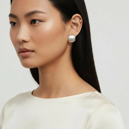 Brushed Silver Studs